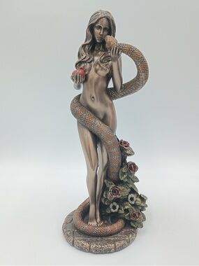 Original Sin by James Ryman Eve Holding Apple with Coiling Serpent Statue